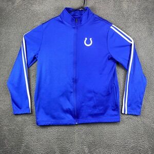 Indianapolis Colts NFL Team Apparel Track Jacket Full Zip Blue‎ Mens L